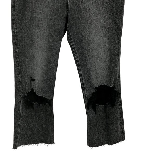 Abercrombie & Fitch The Ankle Straight Ultra High Rise Size 26 2R Distressed Raw - Picture 11 of 11